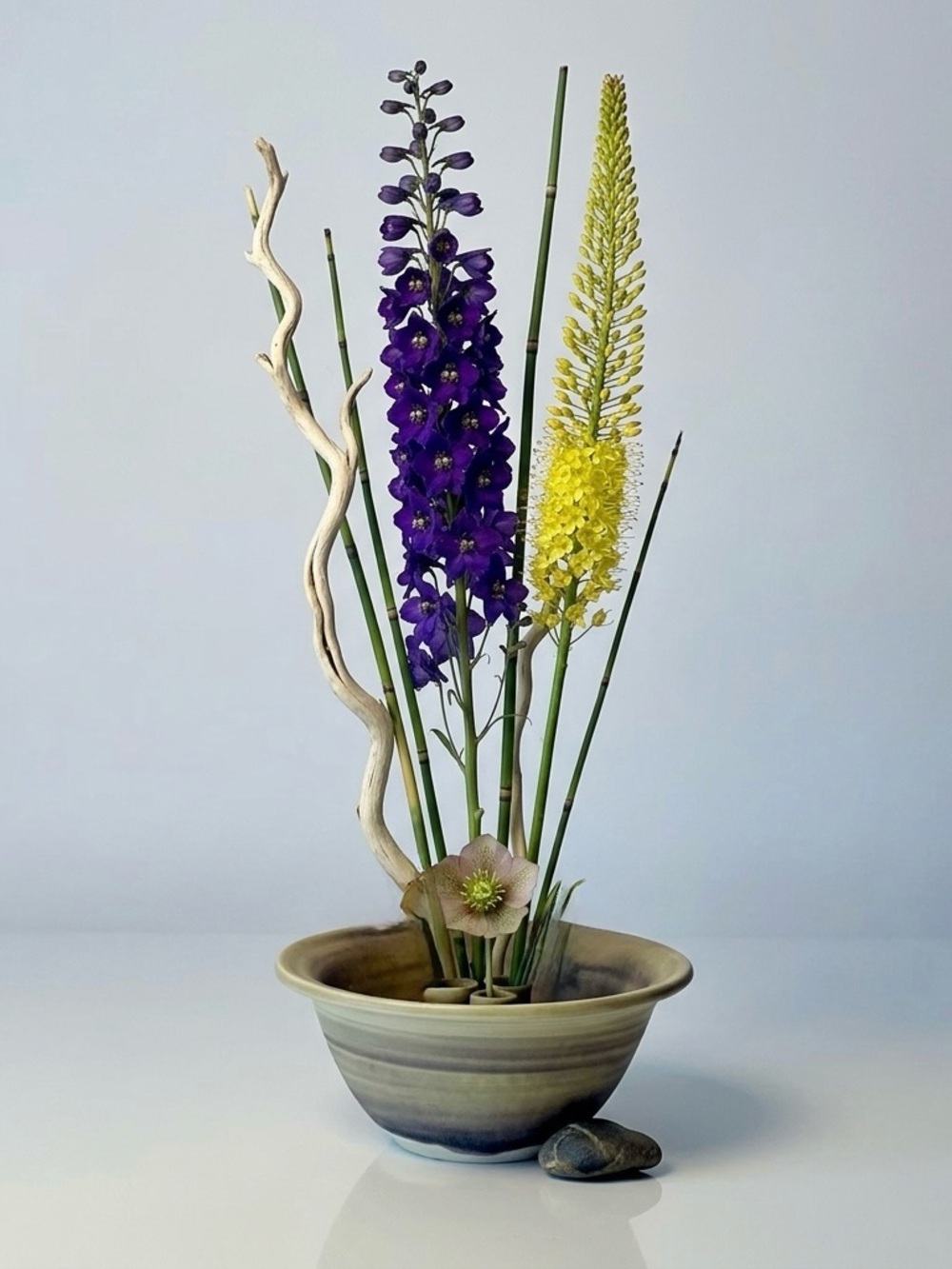 Studio Pottery Ikebana Vase Flower Frog Floral Arranging Bowl Artist Signed